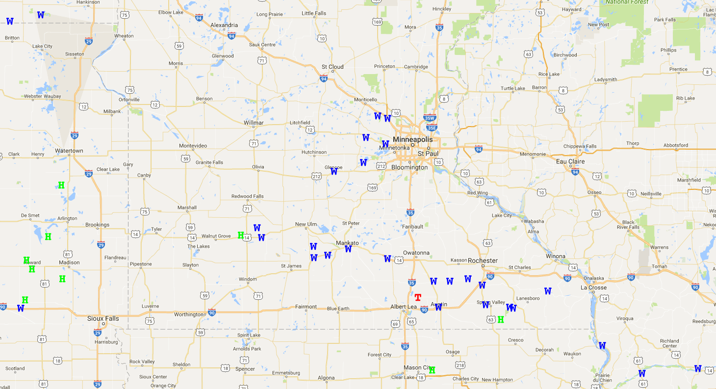 Severe Weather Summary from August 18,19 2016 Damaging Wind with Weak